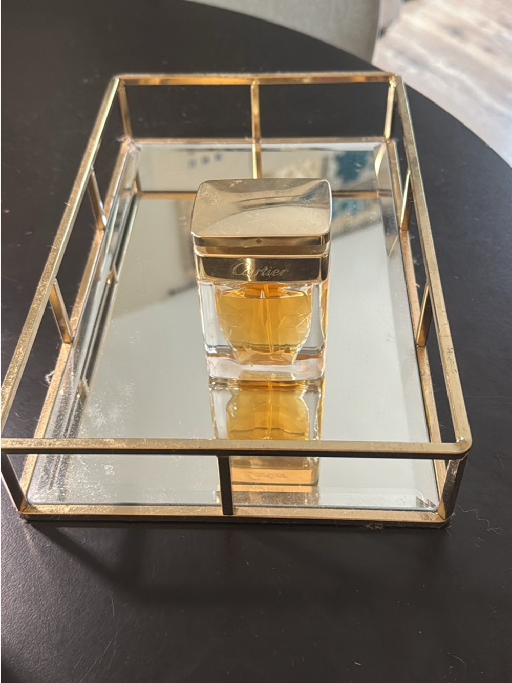 Cartier Perfume and Vanity Tray with Mirrored Base